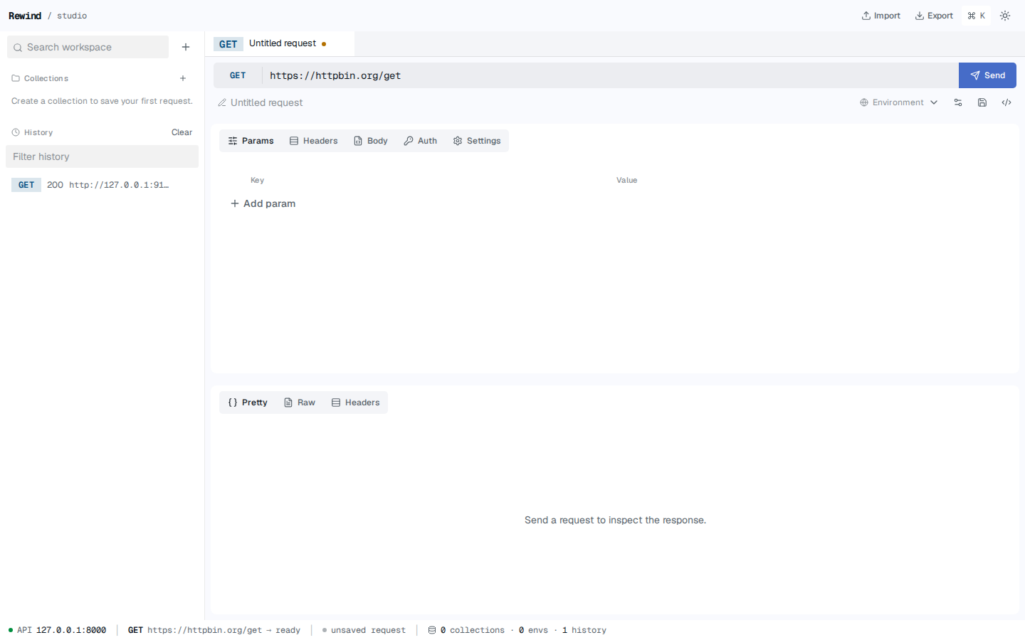 Workspace overview